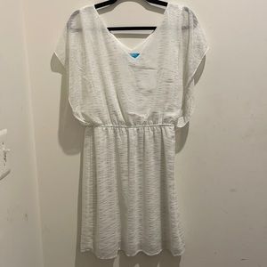 Pretty White Dress with silver design